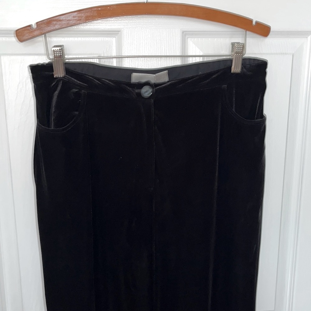 Chico’s Black Velvet Trouser Size 2 - Picture 1 of 4